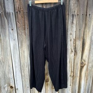 Lisa Bayne Linen Lantern Balloon Barrel Pant Black L